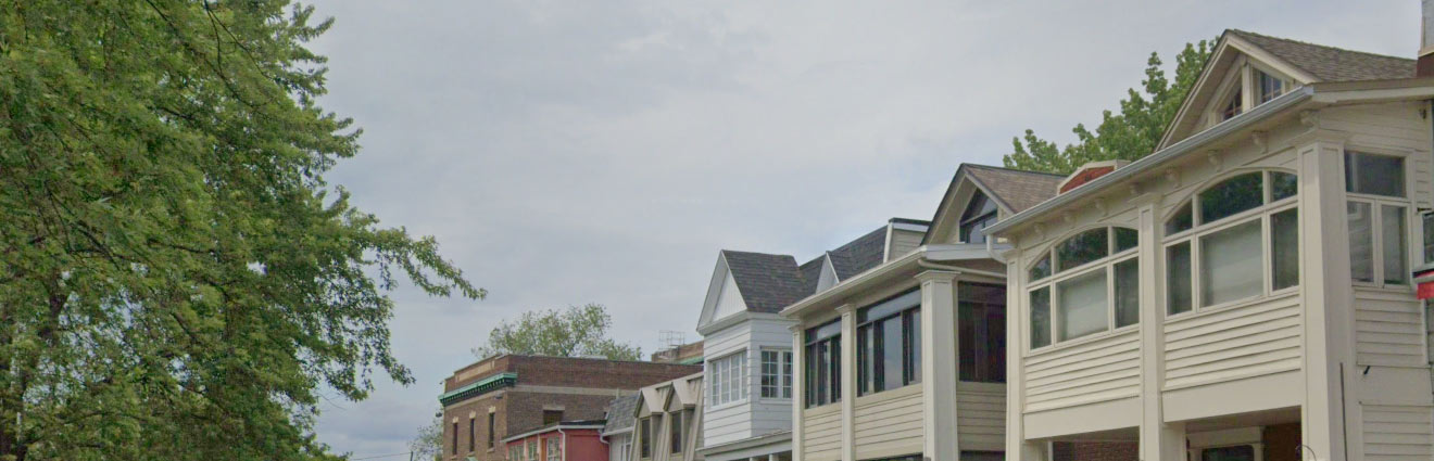 Image of many roofs in Lachine.