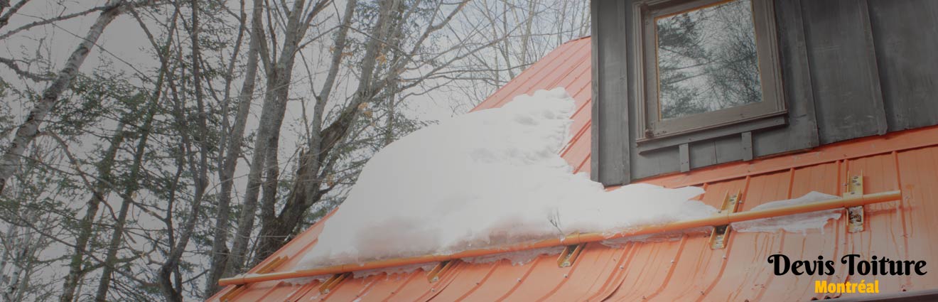 Image d'un toit doté d'un fil chauffant