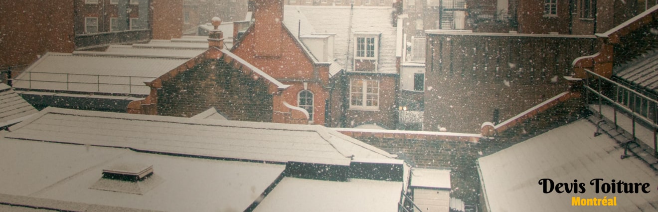 Image showing a flat roof covered with snow.